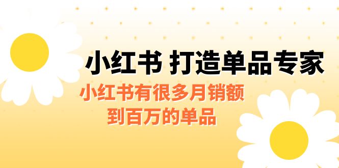 [小红书]某公众号付费文章《小红书 打造单品专家》小红书有很多月销额到百万的单品-佛系网创
