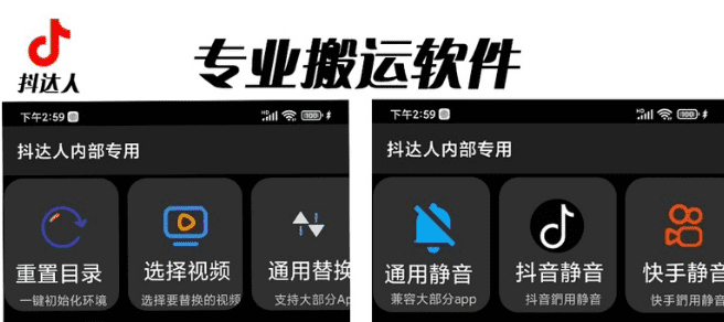 对外收费699抖音傻瓜式一键搬运，起号专用5分钟一个视频《软件+详细教程》-佛系网创