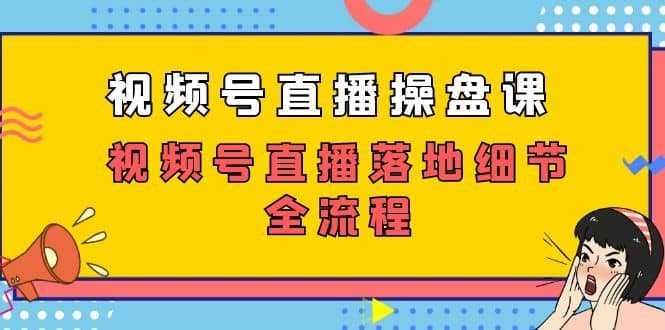 视频号直播操盘课，视频号直播落地细节全流程（27节课）-佛系网创