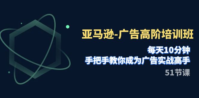 亚马逊-广告高阶培训班，每天10分钟，手把手教你成为广告实战高手（51节）-佛系网创