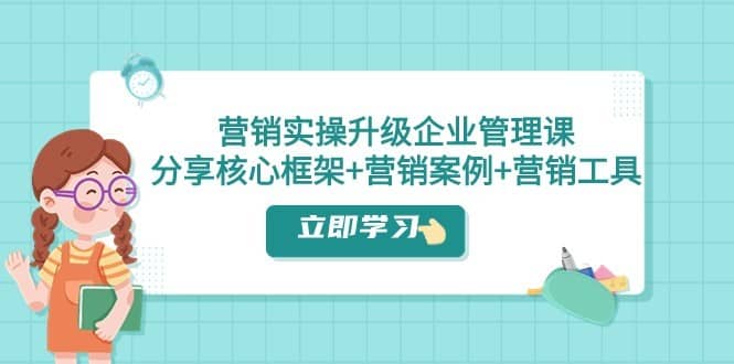 营销实操升级·企业管理课：分享核心框架+营销案例+营销工具（课程+文档）-佛系网创