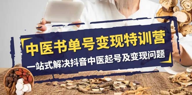 中医书单号变现特训营，一站式解决抖音中医起号及变现问题（14节课）-佛系网创