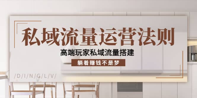 （4105期）私域流量运营法则，高端玩家私域流量搭建，躺着赚钱不是梦！-佛系网创