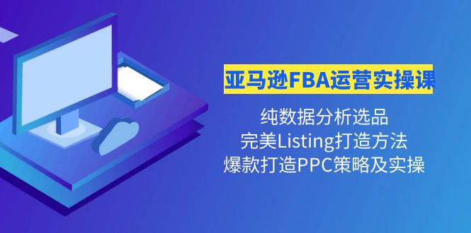 （4159期）亚马逊FBA运营实操课 纯数据分析选品+完美Listing打造+爆款打造PPC策略实操-佛系网创