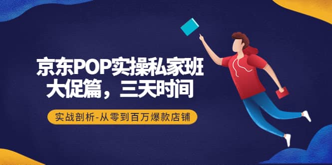 （4258期）京东POP实操私家班：大促篇，3天时间，实战剖析-从零到百万爆款店铺-佛系网创