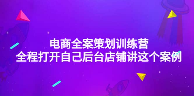 （4268期）电商全案策划训练营：全程打开自己后台店铺讲这个案例（9节课时）-佛系网创