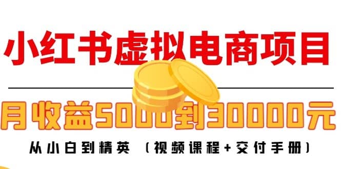 （4454期）小红书虚拟电商项目：从小白到精英 月收益5000到30000 (视频课程+交付手册)-佛系网创