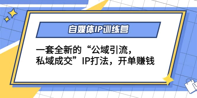 （4290期）自媒体IP训练营(12+13期)一套全新的“公域引流，私域成交”IP打法 开单赚钱-佛系网创