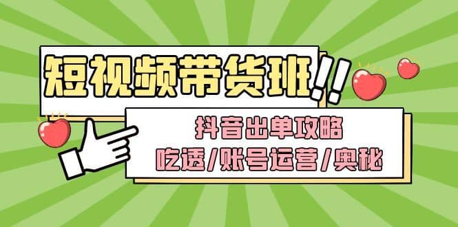 （4878期）短视频带货内训营：抖音出单攻略，吃透/账号运营/奥秘，轻松带货-佛系网创