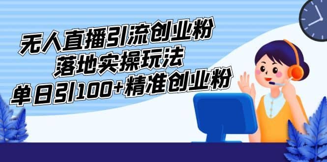 （5083期）外面收费3980的无人直播引流创业粉落地实操玩法，单日引100+精准创业粉-佛系网创
