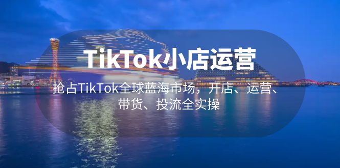 （5200期）TikTok小店运营 抢占TikTok全球蓝海市场，开店、运营、带货、投流全实操-佛系网创