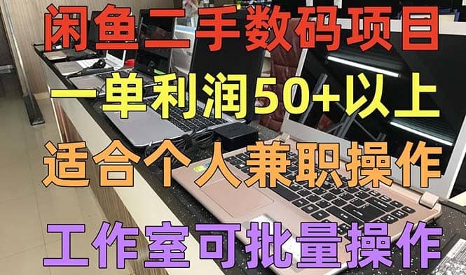 （5275期）闲鱼二手数码项目，个人副业低保收入一单50+以上，工作室批量放大操作-佛系网创