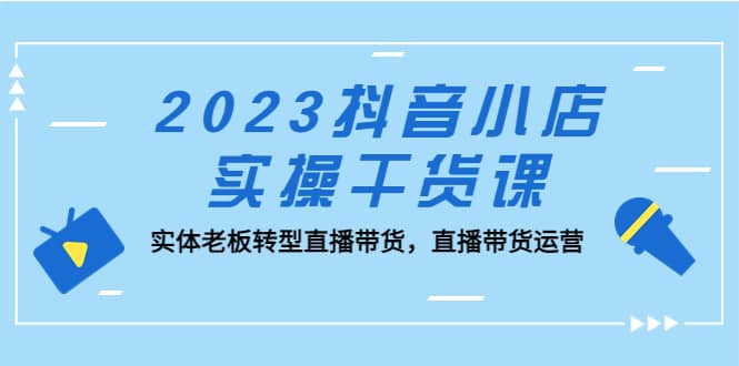 （5280期）2023抖音小店实操干货课：实体老板转型直播带货，直播带货运营！-佛系网创