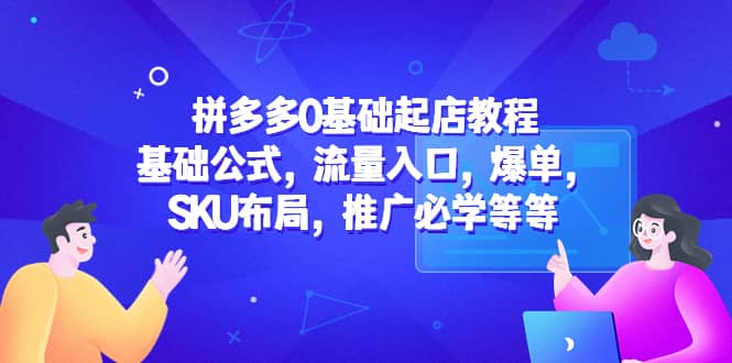 （5421期）拼多多0基础起店教程：基础公式，流量入口，爆单，SKU布局，推广必学等等-佛系网创