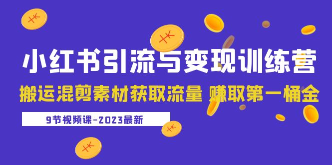 （5546期）2023小红书引流与变现训练营：搬运混剪素材获取流量 赚取第一桶金（9节课）-佛系网创