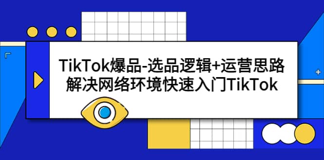 （5657期）TikTok爆品-选品逻辑+运营思路：解决网络环境快速入门TikTok-佛系网创