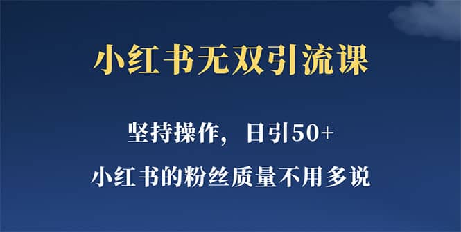 （5674期）小红书无双课一天引50+女粉，不用做视频发视频，小白也很容易上手拿到结果-佛系网创