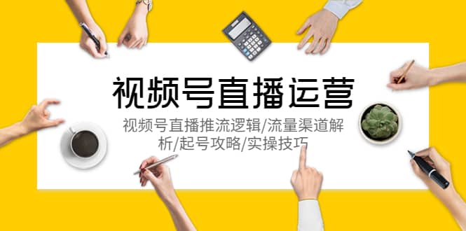 （5730期）视频号直播运营，视频号直播推流逻辑/流量渠道解析/起号攻略/实操技巧-佛系网创