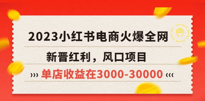 （5840期）2023小红书电商火爆全网，新晋红利，风口项目，单店收益在3000-30000！-佛系网创