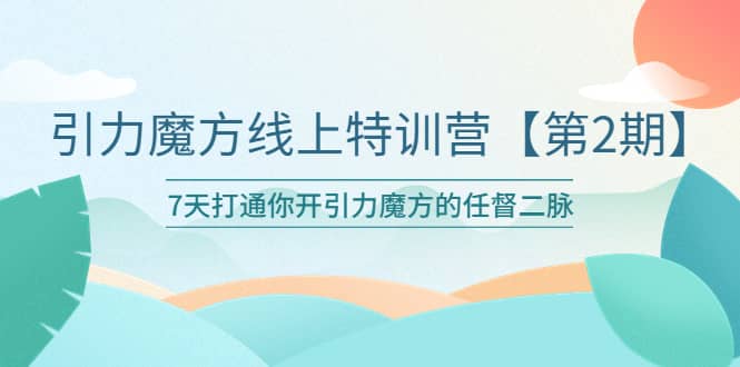 （6004期）引力魔方线上特训营【第二期】五月新课，7天打通你开引力魔方的任督二脉-佛系网创