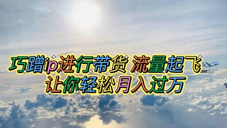 （6014期）巧蹭ip进行带货，流量起飞，让你轻松月入过万【脚本+素材】-佛系网创