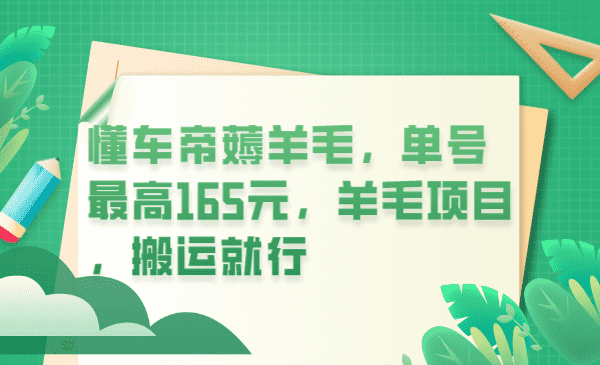 （6175期）懂车帝薅羊毛，单号最高165元，羊毛项目，搬运就行-佛系网创