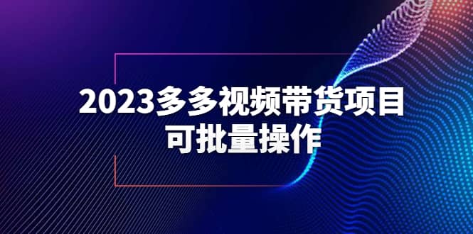 （6216期）2023多多视频带货项目，可批量操作【保姆级教学】-佛系网创