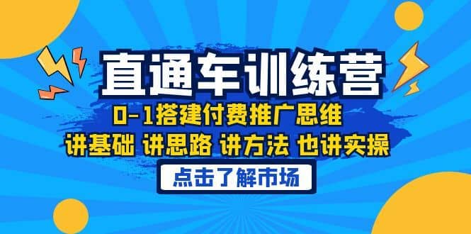（6332期）淘系直通车训练课，0-1搭建付费推广思维，讲基础 讲思路 讲方法 也讲实操-佛系网创