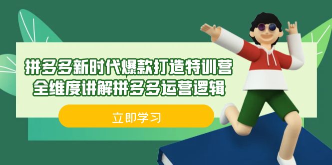 （6813期）拼多多·新时代爆款打造特训营，全维度讲解拼多多运营逻辑（21节课）-佛系网创