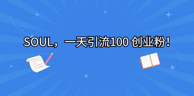 （6965期）SOUL，一天引流100 创业粉！-佛系网创