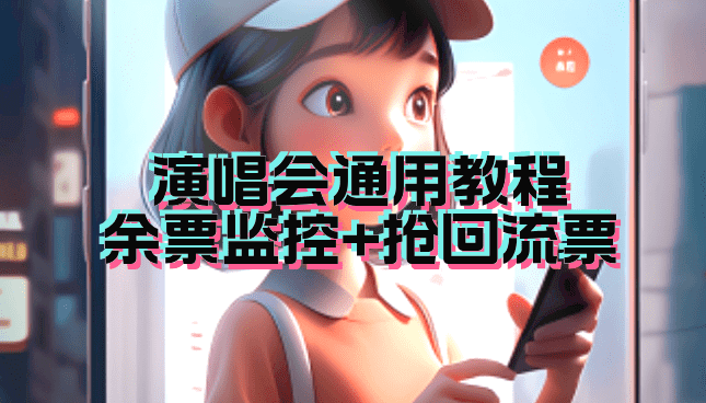 （7007期）演唱会通用_余票监控+抢回流票（教程+软件）-佛系网创