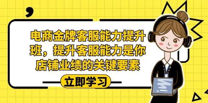 （7028期）电商-金牌客服能力-提升班，提升客服能力是你店铺业绩的关键要素！-佛系网创