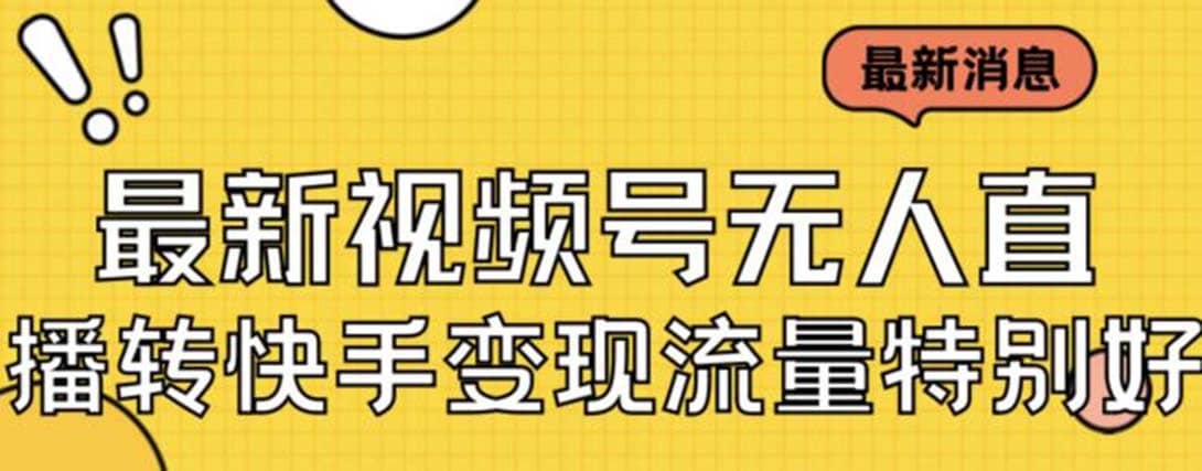 （7104期）最新视频号无人直播转快手变现美女玩法日入500+【教程+素材】-佛系网创