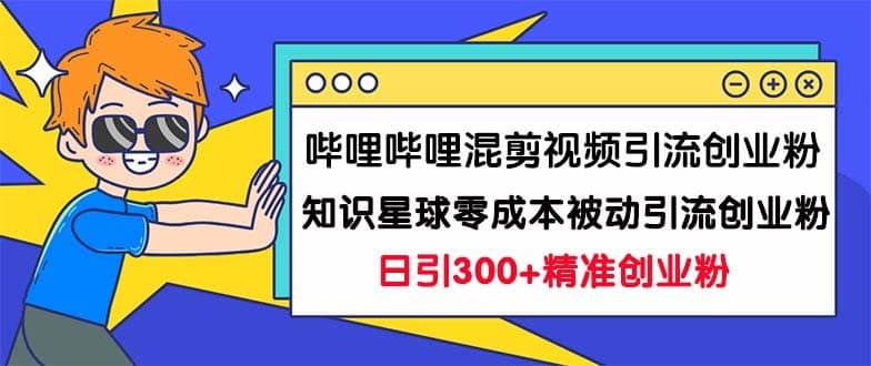 （7138期）哔哩哔哩混剪视频引流创业粉日引300+知识星球零成本被动引流创业粉一天300+-佛系网创