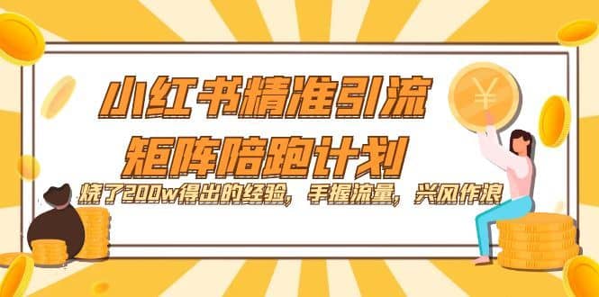 （7381期）小红书精准引流·矩阵陪跑计划：烧了200w得出的经验，手握流量，兴风作浪！-佛系网创