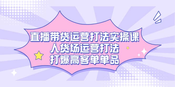 （7436期）直播带货运营打法实操课，人货场运营打法，打爆高客单单品-佛系网创