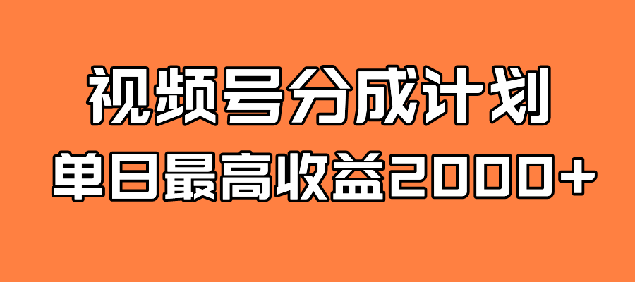 （7557期）全新蓝海 视频号掘金计划 日入2000+-佛系网创