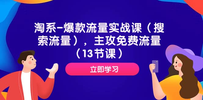 （7658期）淘系-爆款流量实战课（搜索流量），主攻免费流量（13节课）-佛系网创