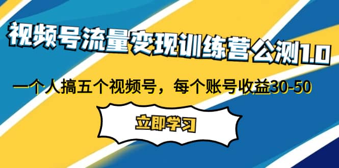 （7719期）视频号流量变现训练营公测1.0：一个人搞五个视频号，每个账号收益30-50-佛系网创