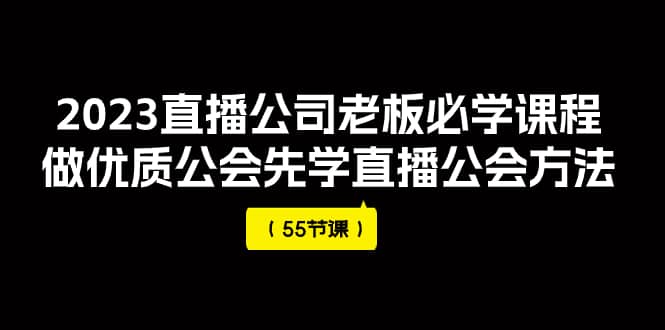 （7738期）2023直播公司老板必学课程，做优质公会先学直播公会方法（55节课）-佛系网创