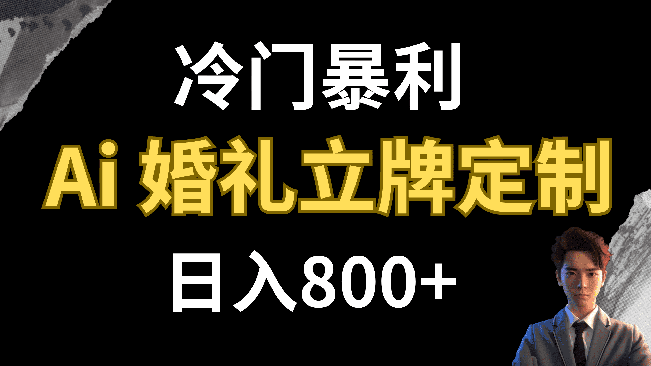 （7770期）冷门暴利项目 AI婚礼立牌定制 日入800+-佛系网创
