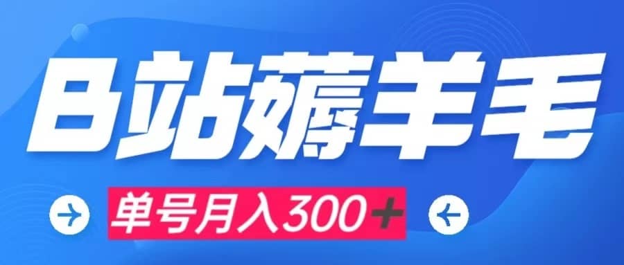 （7771期）b站薅羊毛，0门槛提现，单号每月300＋可矩阵操作-佛系网创