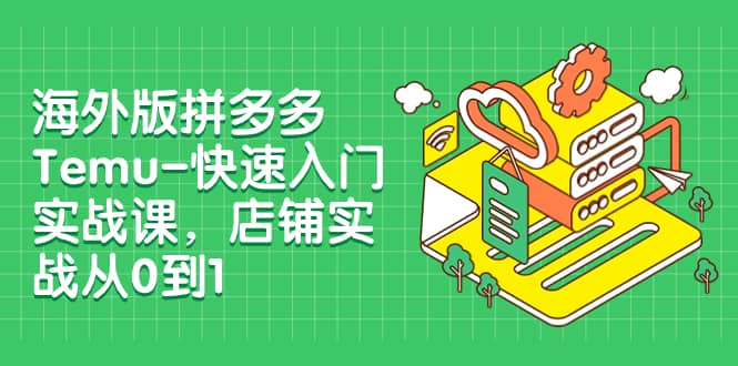 （7876期）海外版拼多多Temu-快速入门实战课，店铺实战从0到1（12节课）-佛系网创
