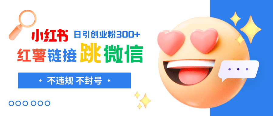 （8010期）小红薯跳转微信链接制作和引流思路，不违规不封号！-佛系网创