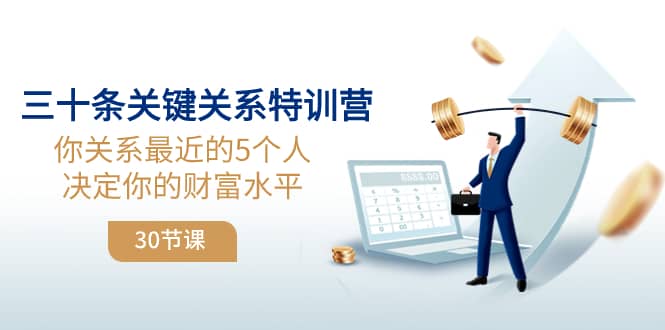 （8105期）三十条关键关系特训营：你关系 最近的5个人决定你的财富水平（30节课）-佛系网创