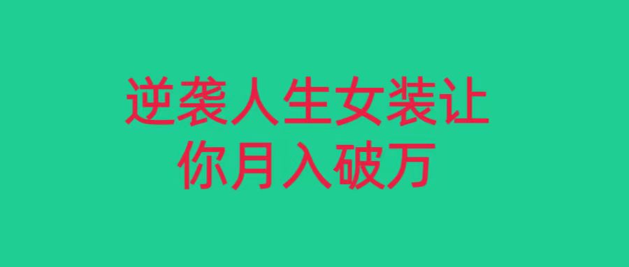 小红书女装无货源月入过万，只要努力就会有成效！-佛系网创