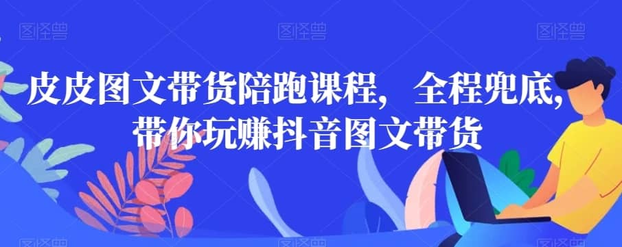 皮皮图文带货陪跑课程，全程兜底，带你玩赚抖音图文带货-佛系网创