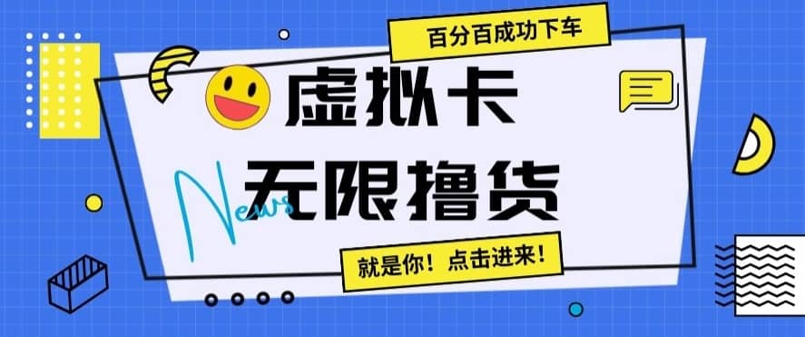 虚拟卡无限撸货，百分百成功下车【仅揭秘】-佛系网创