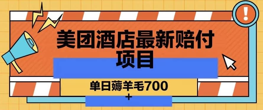 美团酒店最新赔付项目，单日薅羊毛700+【仅揭秘】-佛系网创