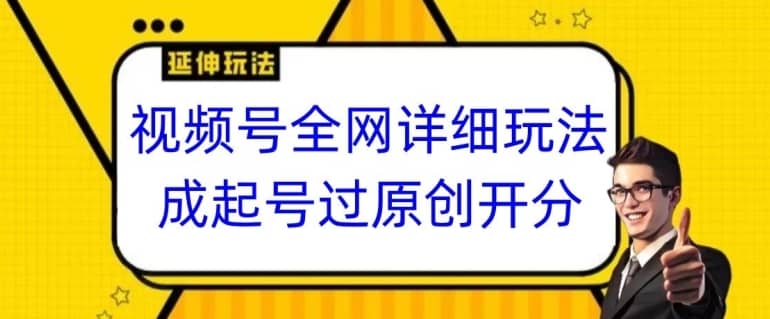 视频号全网最详细玩法，起号过原创开分成，单号日入300+【揭秘】-佛系网创